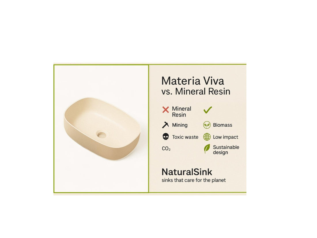 Materia Viva vs. Resina Mineral: el impacto oculto de tu lavabo