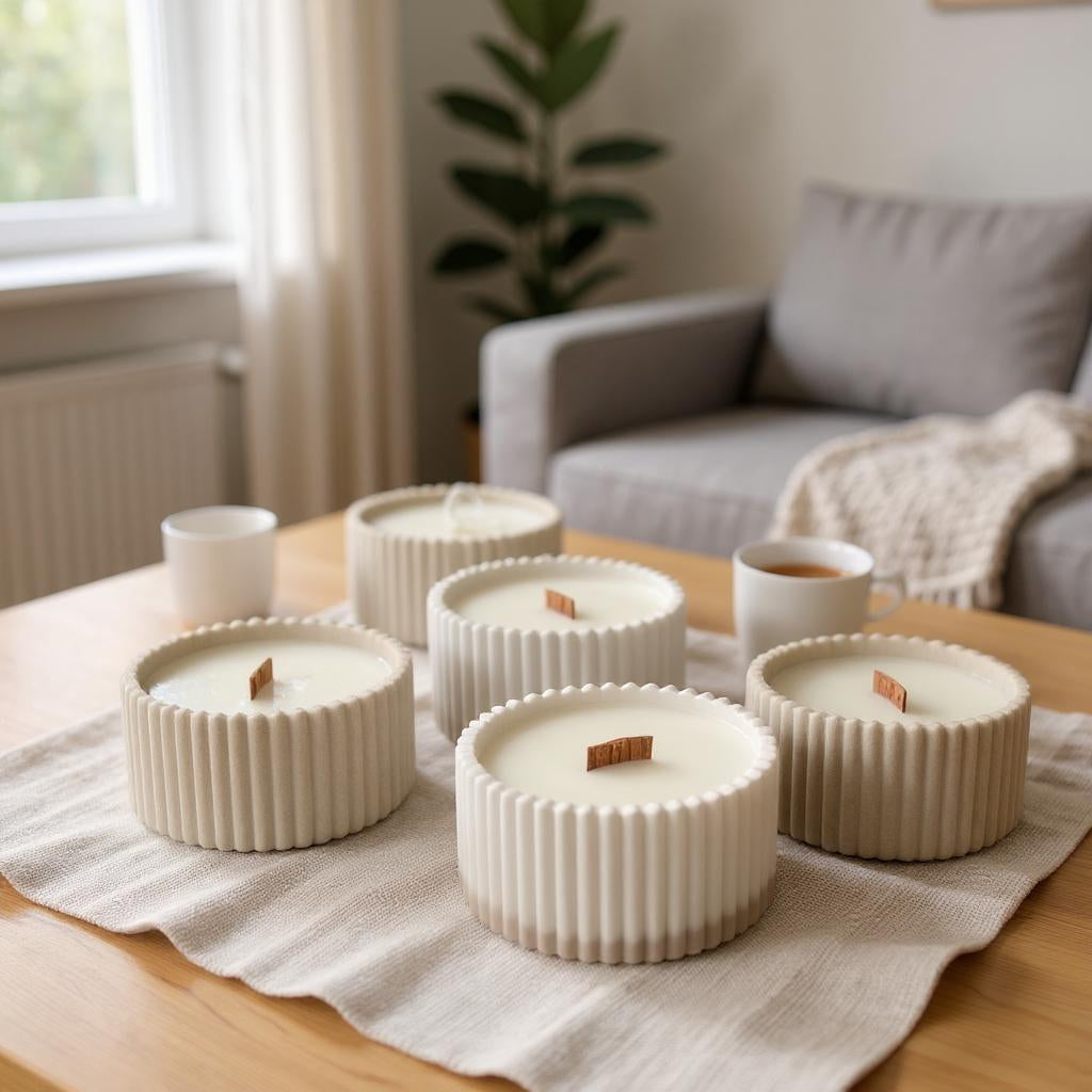 Vela cilindro rayas Pequeña