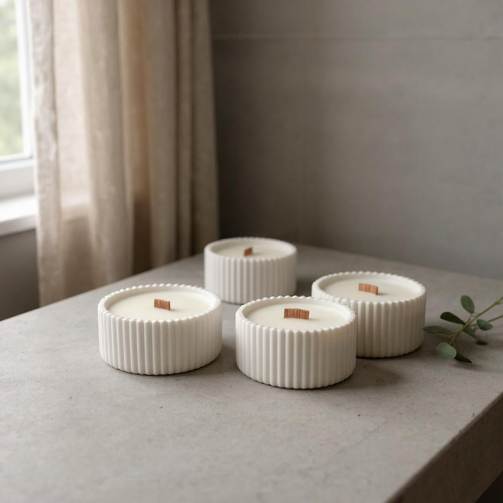 Vela cilindro rayas Pequeña