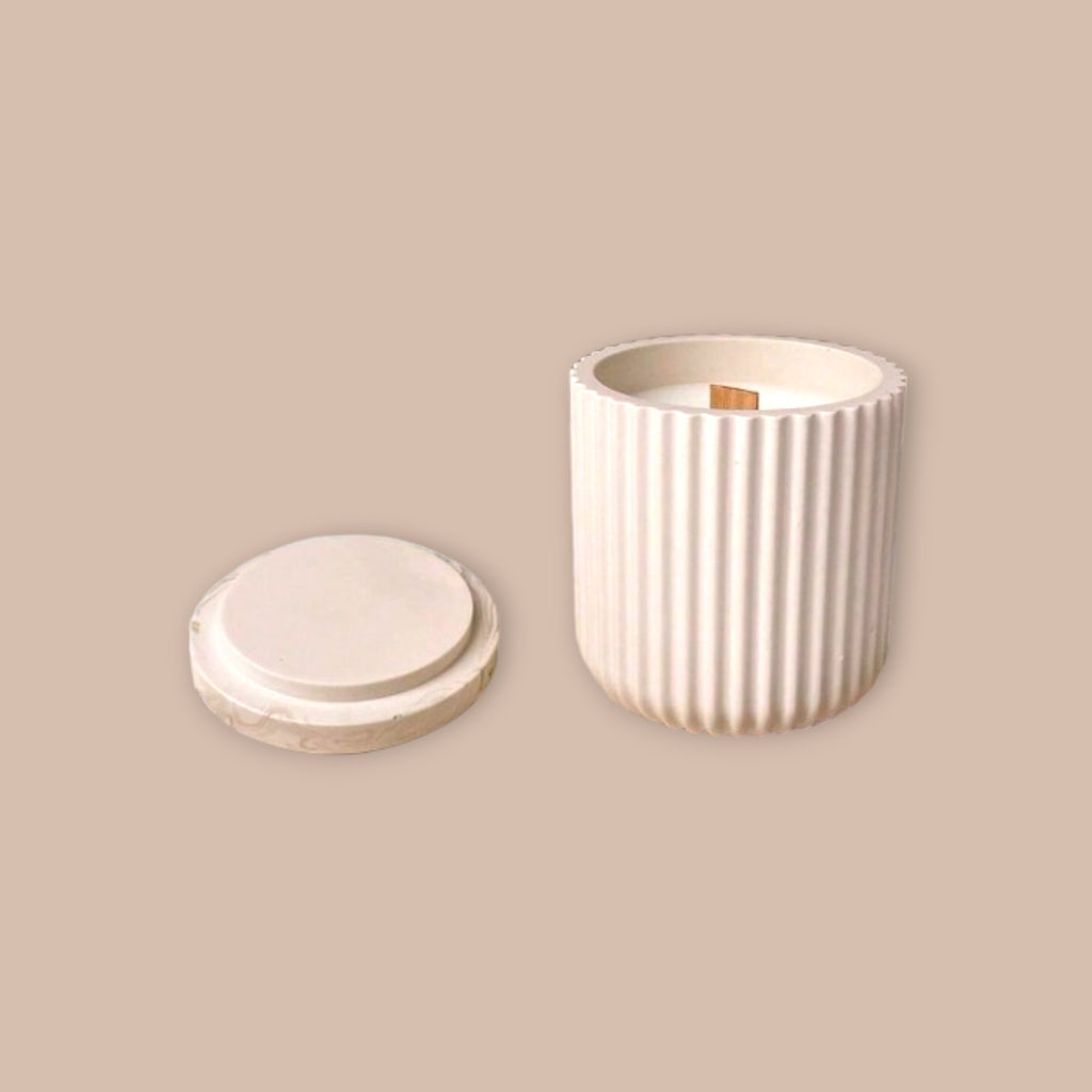 Vela cilindro rayas alta