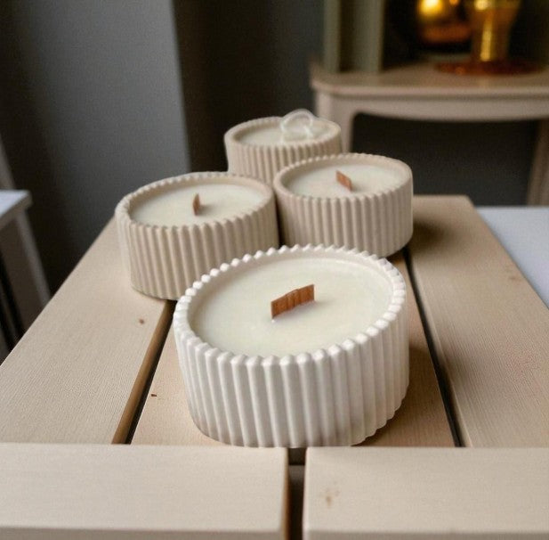 Vela cilindro rayas Pequeña